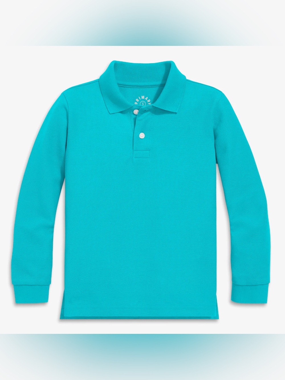 Primary Kids long sleeve pique polo size 8-9